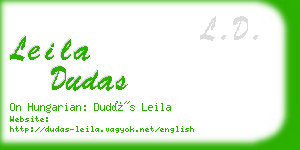 leila dudas business card